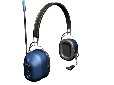 Casque antibruit, avec entrée électrique d'audio, avec atténuation acoustique de 32 dB.