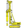 Équipement complet pour perforation de pieu à extraction avec chemisage perdu